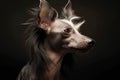 Purebred purebred beautiful dog breed chinese crested dog hairless cutie. Royalty Free Stock Photo