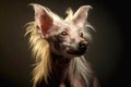 Purebred purebred beautiful dog breed chinese crested dog hairless cutie. Royalty Free Stock Photo