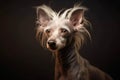 Purebred purebred beautiful dog breed chinese crested dog hairless cutie. Royalty Free Stock Photo