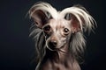 Purebred purebred beautiful dog breed chinese crested dog hairless cutie. Royalty Free Stock Photo