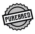 Purebred stamp on white