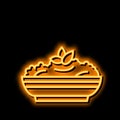 puree carrot neon glow icon illustration Royalty Free Stock Photo