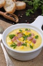 Puree soup with corn Royalty Free Stock Photo