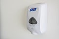 Purell hand sanitizer mounted on the wall