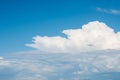 Beautifuly clear blue sky with layers of white clouds flying by Royalty Free Stock Photo