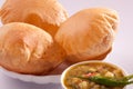 Puri bhaji - An Indian dish Royalty Free Stock Photo