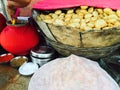 Puri or Poori traditional indian snack Royalty Free Stock Photo