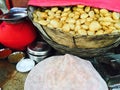 Puri or Poori traditional indian snack Royalty Free Stock Photo