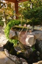 Shinto shrine purification basin Royalty Free Stock Photo