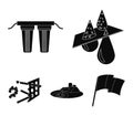 Purification, water, filter, filtration .Water filtration system set collection icons in black style vector symbol stock