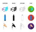 Purification, water, filter, filtration .Water filtration system set collection icons in cartoon,black,outline,flat