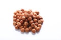 Purified hazelnuts isolated white background Royalty Free Stock Photo