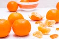 Purified mandarin slices and whole mandarins