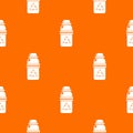 Purified water container pattern vector orange