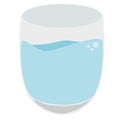 Purified water in glass , vector