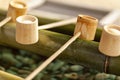 Purifying fountain at a Shinto Shrine in Japan. Royalty Free Stock Photo