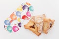 Purim arrangement with Hamentashen Royalty Free Stock Photo