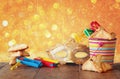 Purim celebration concept (jewish carnival holiday) . selective focus