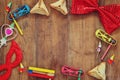 Purim celebration concept (jewish carnival holiday) . selective focus