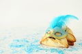 Purim celebration concept jewish carnival holiday. Traditional hamantaschen cookies Royalty Free Stock Photo