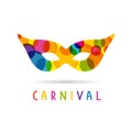 Purim colorful carnival mask