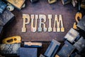 Purim Concept Rusty Type Royalty Free Stock Photo