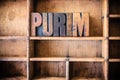 Purim Concept Wooden Letterpress Theme