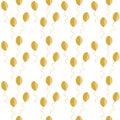 Gold balloons pattern on White background