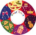 Purim holiday background. Royalty Free Stock Photo