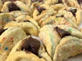 Purim jewish holiday cookies backed Hamentashen Ozen Haman