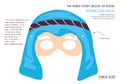 Purim story characters masks for kids -can be usrd for kids activity, party, family -vector