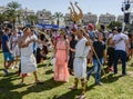 A Purim street party in Tel-aviv Israel Royalty Free Stock Photo