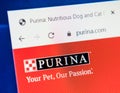 Purina Web Site. Selective focus. Royalty Free Stock Photo