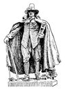 The Puritan was made by St. Gaudens, vintage engraving Royalty Free Stock Photo