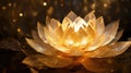 purity lotus flower gold Royalty Free Stock Photo