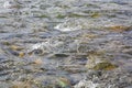 Purity and quality of water in nature with stones