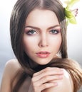 Purity and sexiness - skin care beauty concept Royalty Free Stock Photo