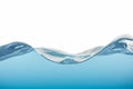 Purity water splashing wave on white background Royalty Free Stock Photo