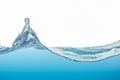 Purity water splashing wave on white background Royalty Free Stock Photo