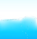 Purity water wave. Royalty Free Stock Photo