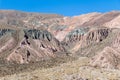 Eroded mountains in the Argentine Andes