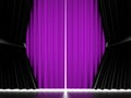 Purple abstract curtain stage