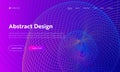 Purple Abstract Helix Shape Landing Page