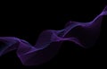 Purple abstract lines and particle illustration background