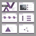 Purple Abstract multipurpose presentation templates, Infographic elements template flat design set Royalty Free Stock Photo