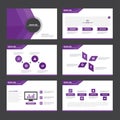 Purple Abstract presentation template Infographic elements flat design set for brochure flyer leaflet marketing Royalty Free Stock Photo