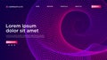 Purple Abstract Spiral Shape background website Landing Page.