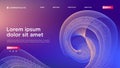 Purple Abstract Spiral Shape background website Landing Page.