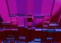 Purple abstract three dimensional cube texture Royalty Free Stock Photo