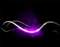 Purple abstract wave in dark space Royalty Free Stock Photo